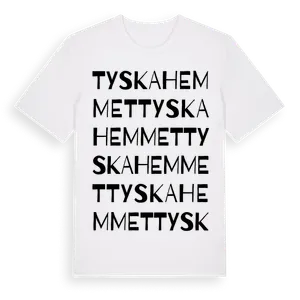 Tyskahemmet ordlek t-shirt – ekologisk bomull t-shirt från Pinshirt