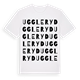 White t-shirt med Uggleryd ordlek t-shirt