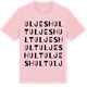 Pink Cotton t-shirt med Uljeshult ordlek t-shirt