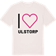 Vintage White t-shirt med Jag älskar Ulstorp t-shirt stort tryck