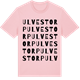 Pink Cotton t-shirt med Ulvestorp ordlek t-shirt