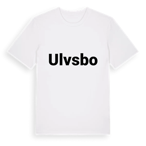 Ulvsbo fetstil t-shirt – ekologisk bomull t-shirt från Pinshirt