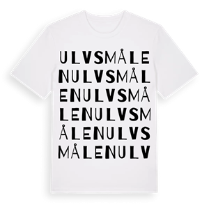 Ulvsmålen ordlek t-shirt – ekologisk bomull t-shirt från Pinshirt