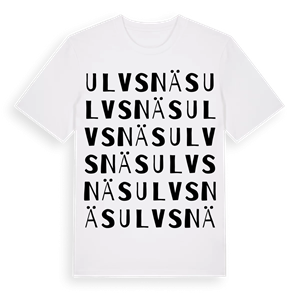 Ulvsnäs ordlek t-shirt – ekologisk bomull t-shirt från Pinshirt