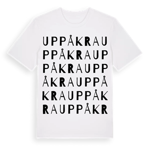 Uppåkra ordlek t-shirt – ekologisk bomull t-shirt från Pinshirt