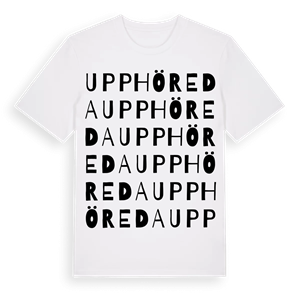 Upphöreda ordlek t-shirt – ekologisk bomull t-shirt från Pinshirt