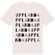 Vintage White t-shirt med Upplanda ordlek t-shirt