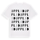 White t-shirt med Upplid ordlek t-shirt
