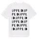 White t-shirt med Upplid ordlek t-shirt