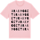 Pink Cotton t-shirt med Urabygget ordlek t-shirt