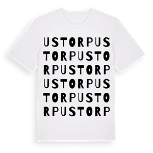 Ustorp ordlek t-shirt – ekologisk bomull t-shirt från Pinshirt