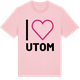 Pink Cotton t-shirt med Jag älskar Utom t-shirt stort tryck