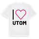 White t-shirt med Jag älskar Utom t-shirt stort tryck