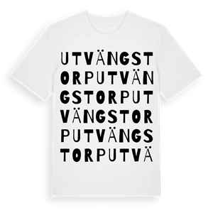 Utvängstorp ordlek t-shirt – ekologisk bomull t-shirt från Pinshirt