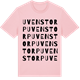 Pink Cotton t-shirt med Uvenstorp ordlek t-shirt