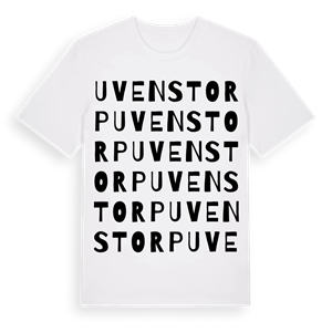 Uvenstorp ordlek t-shirt – ekologisk bomull t-shirt från Pinshirt
