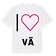 White t-shirt med Jag älskar Vä t-shirt stort tryck