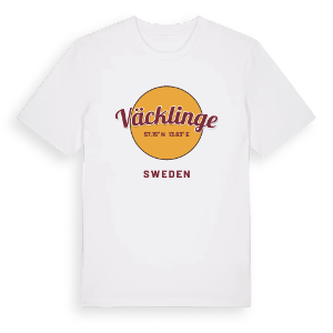 Väcklinge cirkel t-shirt – ekologisk bomull t-shirt från Pinshirt