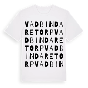 Vadbindaretorp ordlek t-shirt – ekologisk bomull t-shirt från Pinshirt