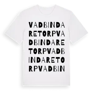 Vadbindaretorp ordlek t-shirt – ekologisk bomull t-shirt från Pinshirt