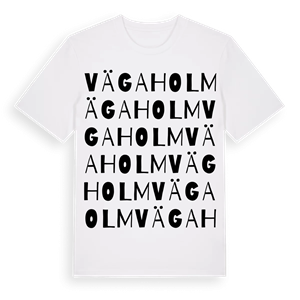Vägaholm ordlek t-shirt – ekologisk bomull t-shirt från Pinshirt