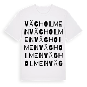 Vägholmen ordlek t-shirt – ekologisk bomull t-shirt från Pinshirt