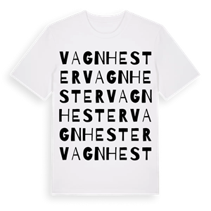Vagnhester ordlek t-shirt – ekologisk bomull t-shirt från Pinshirt