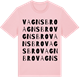 Pink Cotton t-shirt med Vagnsbro ordlek t-shirt