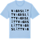 Blue Soul t-shirt med Vagnslätt ordlek t-shirt