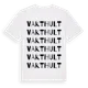 White t-shirt med Vakthult ordlek t-shirt