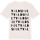 Vintage White t-shirt med Valdshult ordlek t-shirt