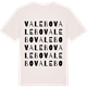 Vintage White t-shirt med Valebo ordlek t-shirt