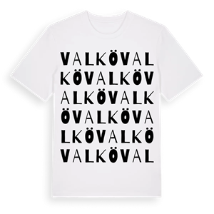 Valkö ordlek t-shirt – ekologisk bomull t-shirt från Pinshirt