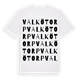 White t-shirt med Valkötorp ordlek t-shirt