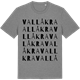 Mid Heather Gray t-shirt med Vallåkra ordlek t-shirt