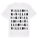 White t-shirt med Vallbohaga ordlek t-shirt