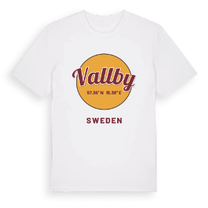 Vallby cirkel t-shirt – ekologisk bomull t-shirt från Pinshirt