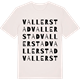 Vintage White t-shirt med Vallerstad ordlek t-shirt