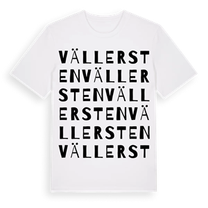 Vällersten ordlek t-shirt – ekologisk bomull t-shirt från Pinshirt