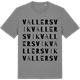 Mid Heather Gray t-shirt med Vallersvik ordlek t-shirt