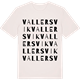 Vintage White t-shirt med Vallersvik ordlek t-shirt