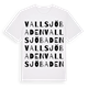 White t-shirt med Vallsjöbaden ordlek t-shirt