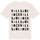 Vintage White t-shirt med Vallsjöbaden ordlek t-shirt