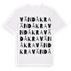 White t-shirt med Vändåkra ordlek t-shirt