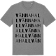 Mid Heather Gray t-shirt med Vännahall ordlek t-shirt