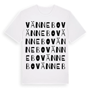 Vännebo ordlek t-shirt – ekologisk bomull t-shirt från Pinshirt