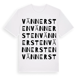 Vännersten ordlek t-shirt – ekologisk bomull t-shirt från Pinshirt