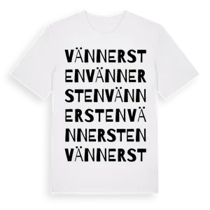 Vännersten ordlek t-shirt – ekologisk bomull t-shirt från Pinshirt