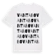 White t-shirt med Vantabo ordlek t-shirt