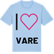 Blue Soul t-shirt med Jag älskar Vare t-shirt stort tryck